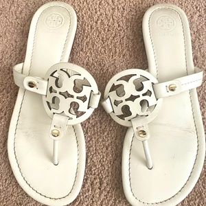 Tory Burch miller sandals Color is ivory size 8